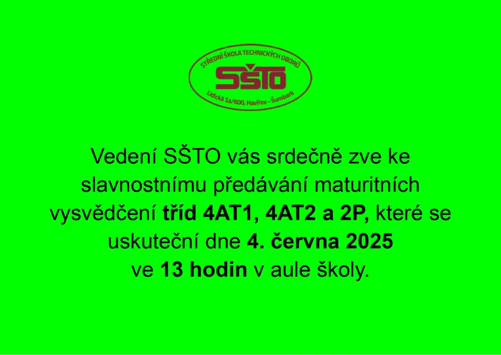 Slavnostní předávání maturitních vysvědčení 2025
